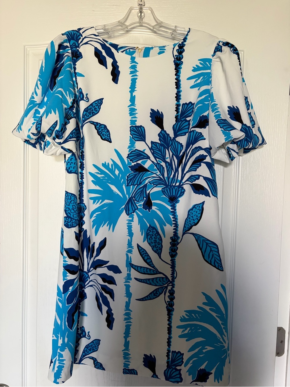 Lilly Pulitzer Blue & White Tropical Print Romper